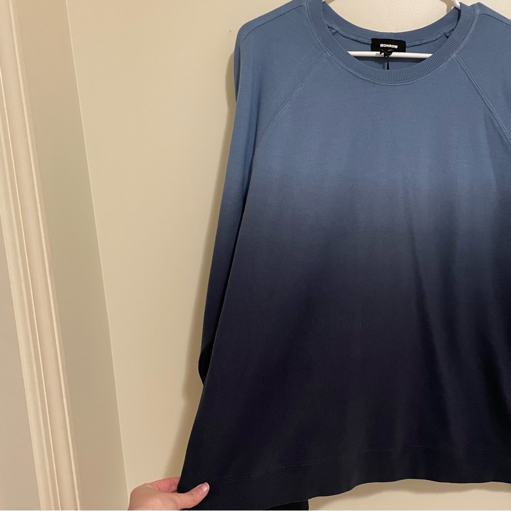 NWT Monrow Ombré Raglan Sweatshirt Sz XL - Picture 5 of 10